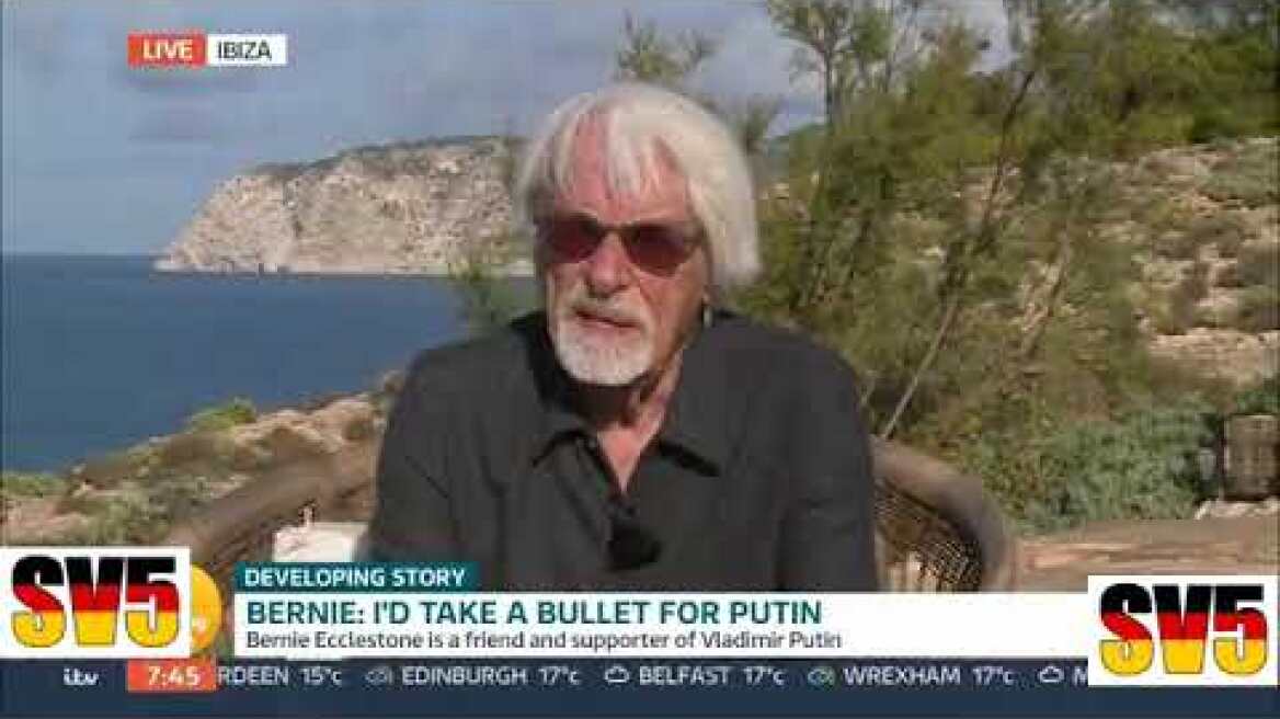 Bernie Ecclestone supports Vladimir Putin - "I'd take a bullet for Putin"