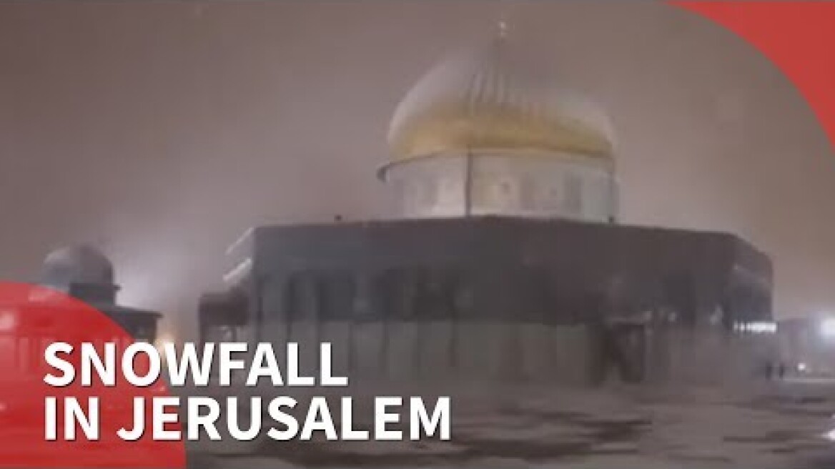 Snowfall in Jerusalem