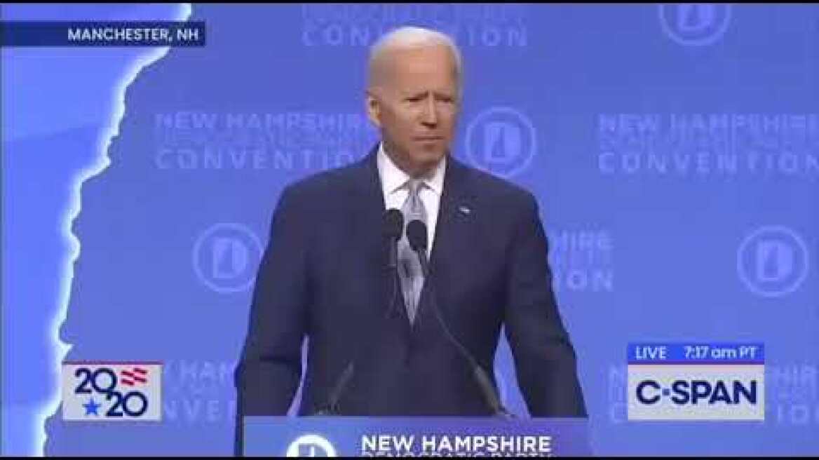 Biden coughs repeatedly and calls Trump 'President Hump'