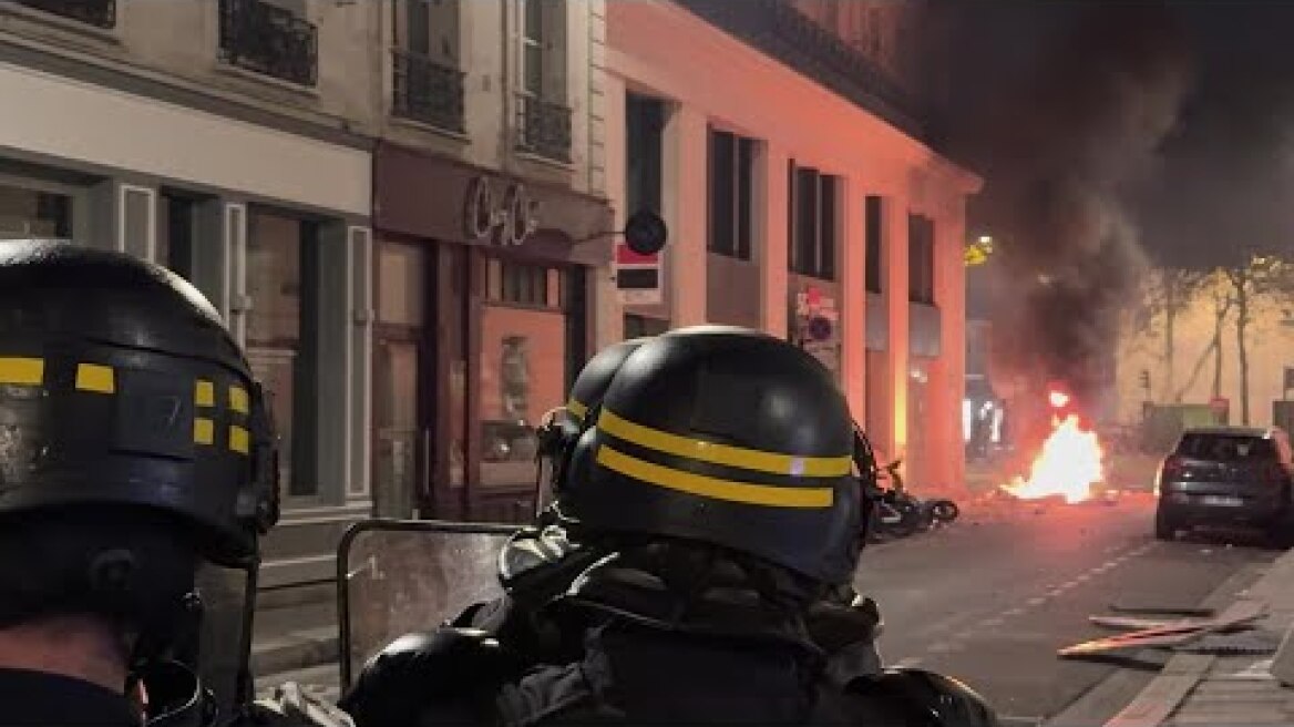 French protesters aim fireworks at police in Paris | AFP