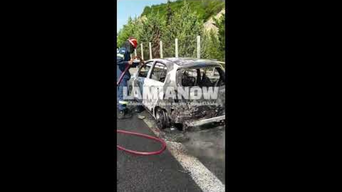 I.X άρπαξε φωτιά μετά τα διόδια της Πελασγίας