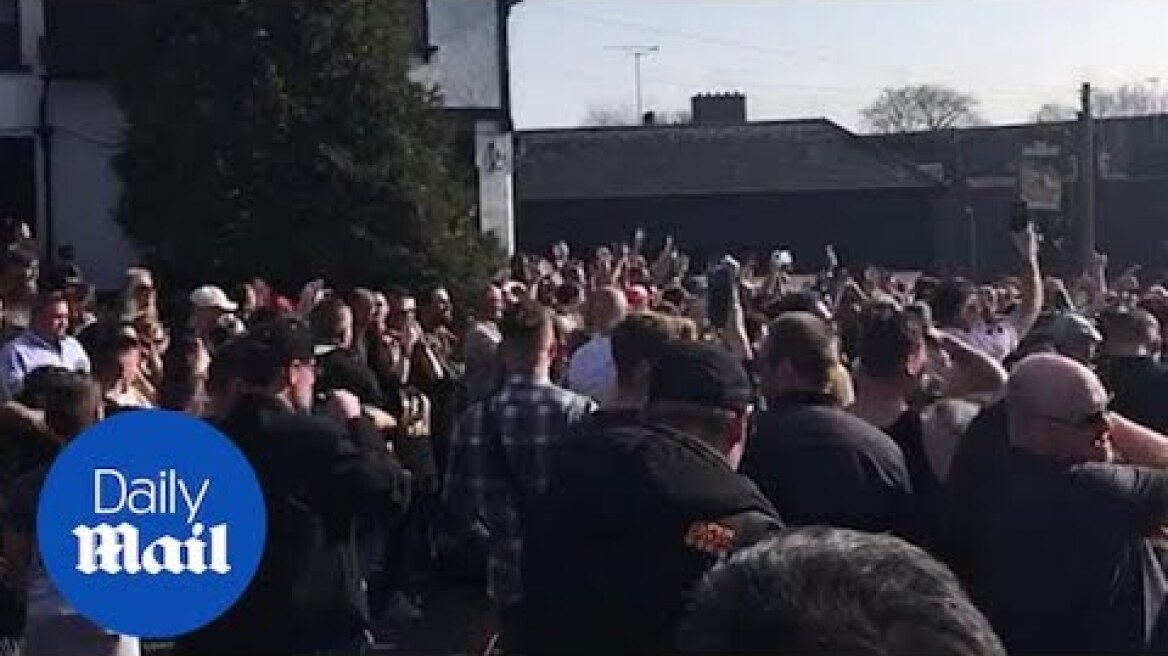 The Prodigy fans start raving outside of the funeral of Keith Flint