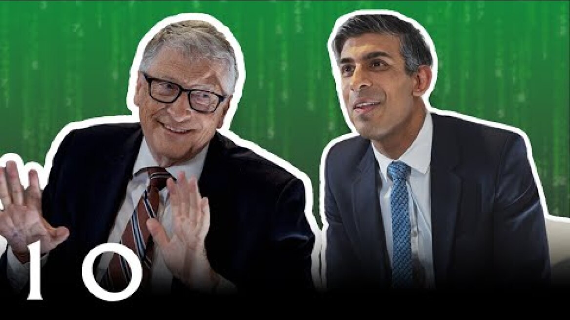 Rishi Sunak & Bill Gates answer questions from AI