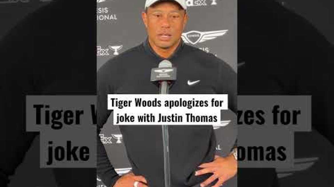 Tiger Woods apologizes for handing Justin Thomas a tampon