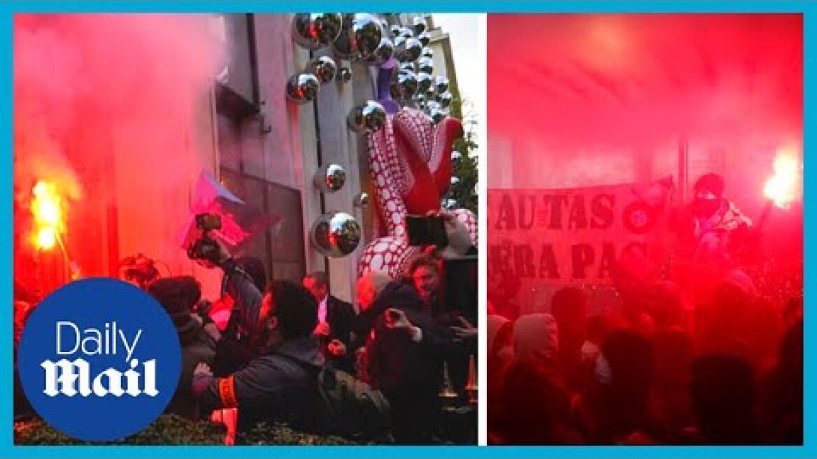 France pension protests: Rioters storm Louis Vuitton HQ in Paris as Macron strikes continue