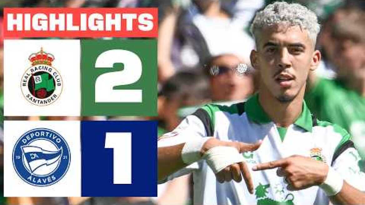 R. RACING CLUB 2 - 1 DEPORTIVO ALAVÉS | RESUMEN LALIGA EA SPORTS