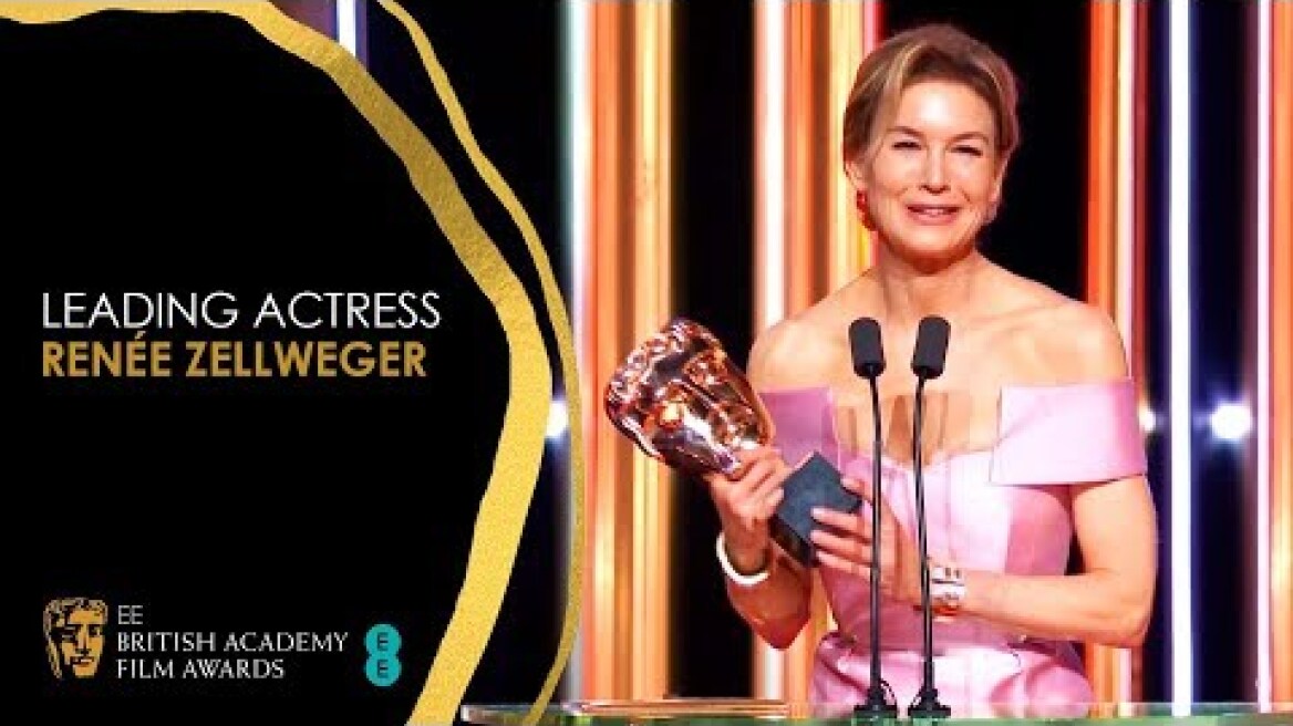 Renée Zellweger Wins Leading Actress for Judy | EE BAFTA Film Awards 2020