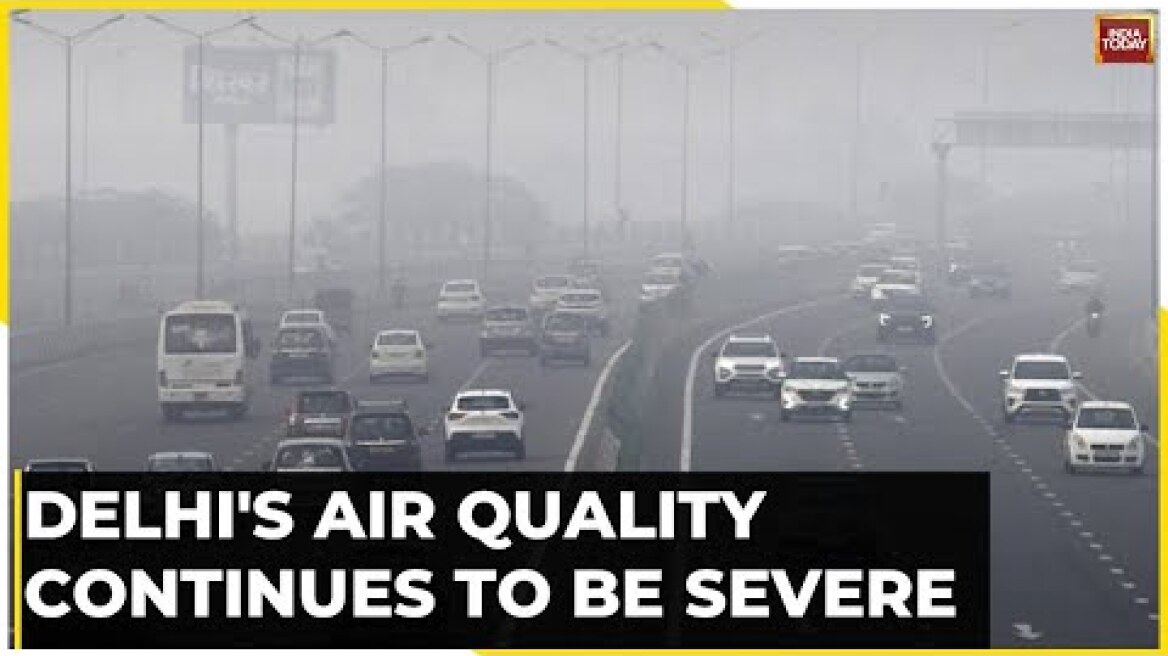 Delhi's Air Quality Continues To Be Severe For 3rd Straight Day, City Covered In Smog