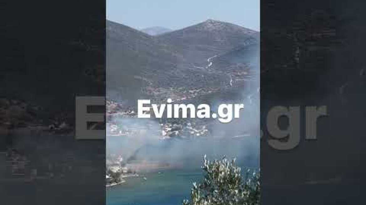 Μεγάλη φωτια στον Αλμυροπόταμο Εύβοιας