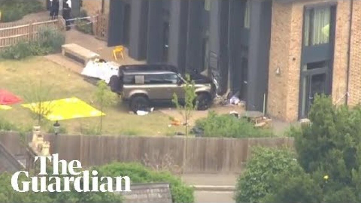 Wimbledon school crash: aftermath of Land Rover hitting a primary school in south London