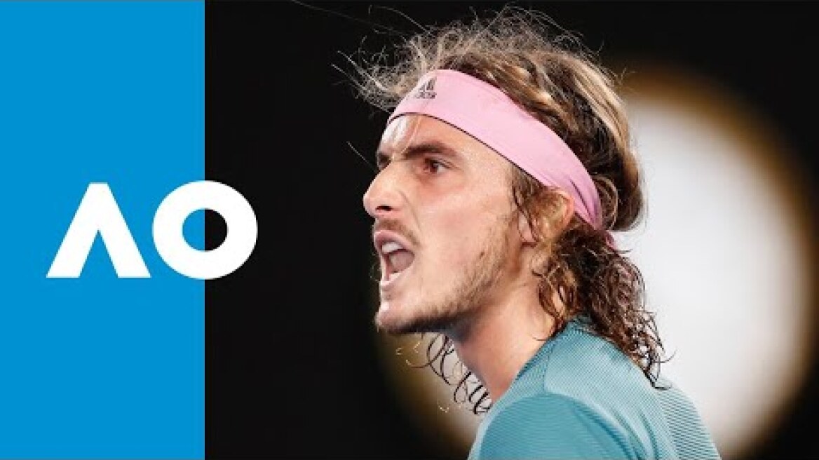 Roger Federer v Stefanos Tsitsipas second set highlights (4R) | Australian Open 2019