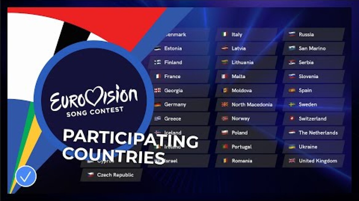 41 Countries will participate at Eurovision 2021