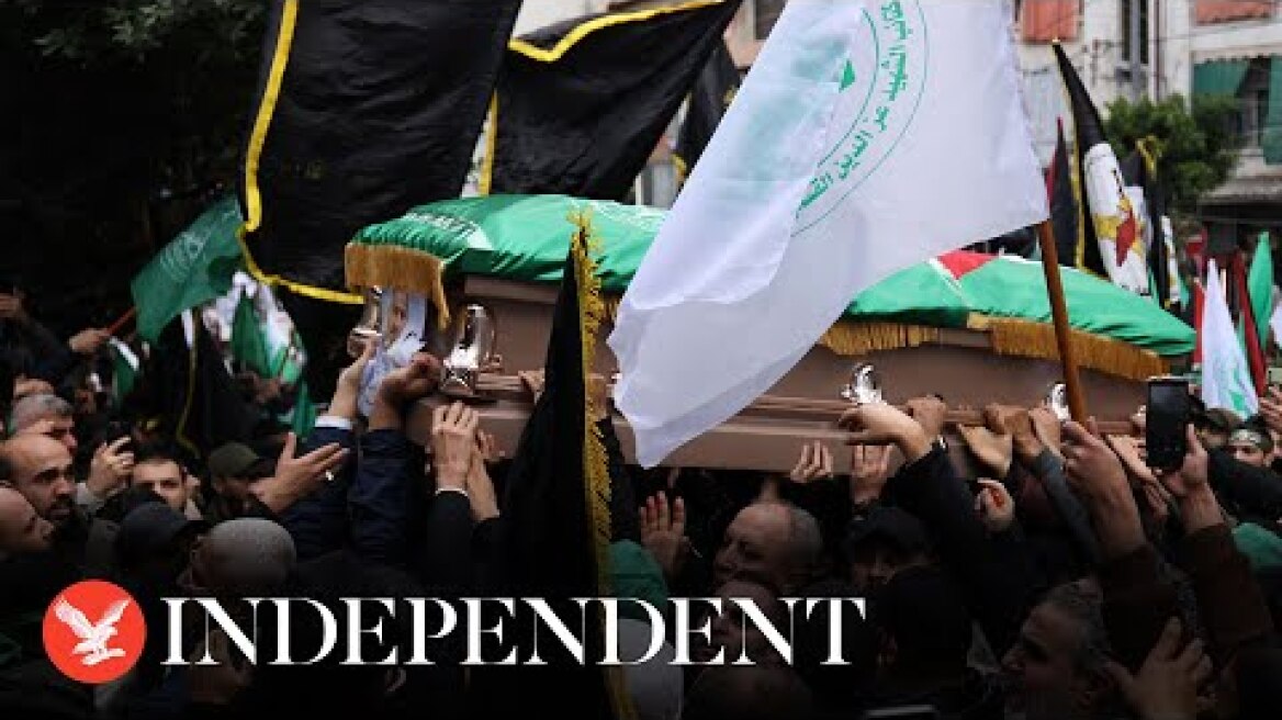 Live: Funeral of Hamas deputy leader Saleh al-Arouri held in Lebanon after Israeli assassination