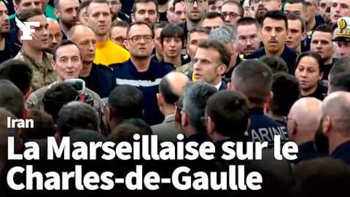 La Marseillaise entonnée sur le Charles-de-Gaulle avec Emmanuel Macron