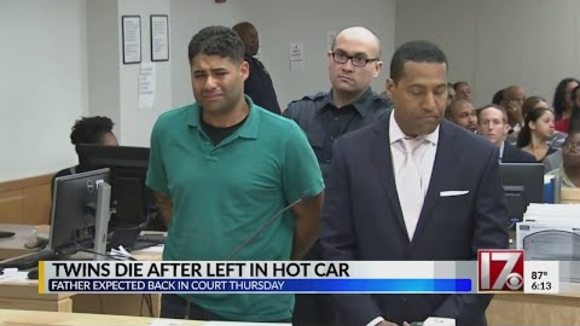 Dad appears in court after baby twins die in hot car, police say
