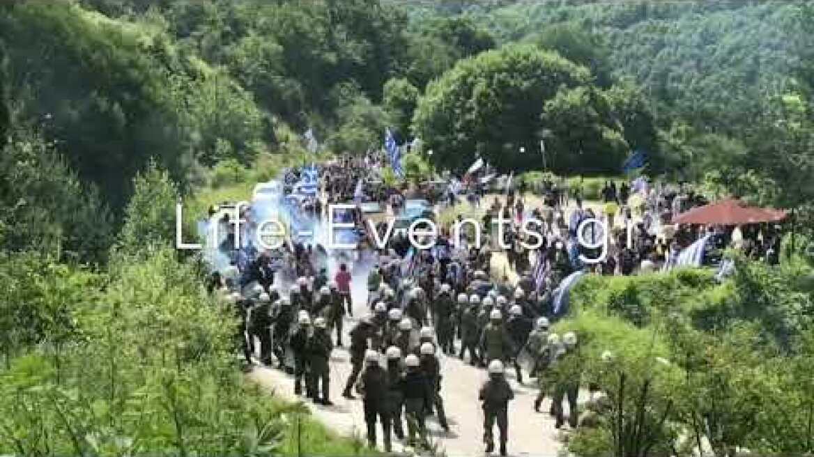 Αντικείμενα και χημικά στις Πρέσπες