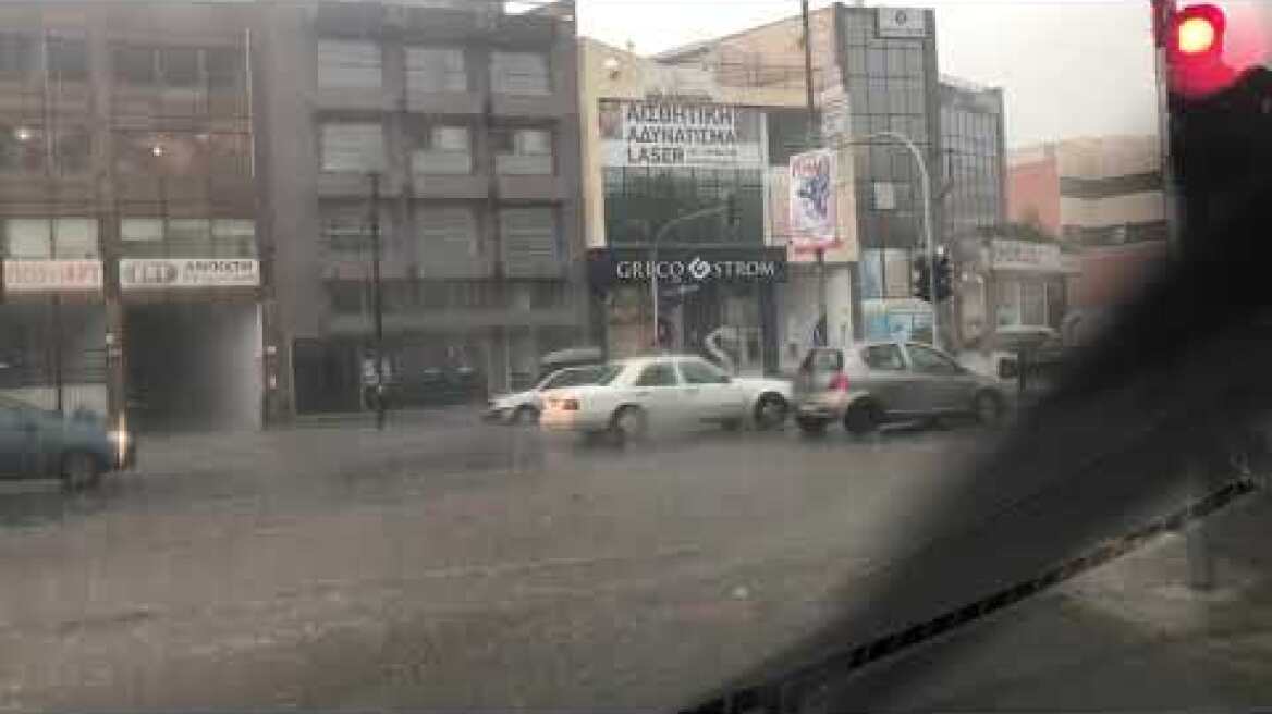 Βίντεο πλημμύρες  Αττική