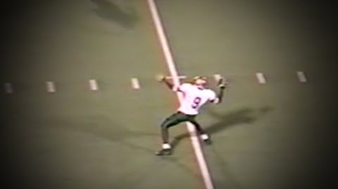 LeBron James High School Football Highlights - Catching, Throwing