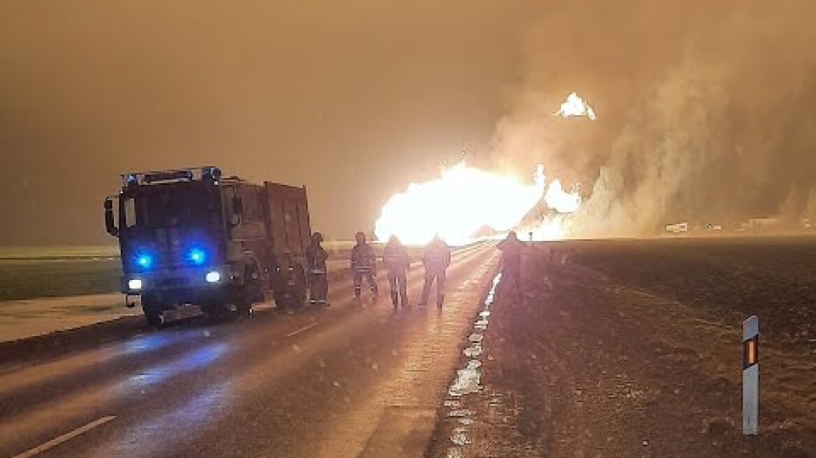 В Литве взорвался газопровод Amber Grid, по которому газ транспортируется в Латвию