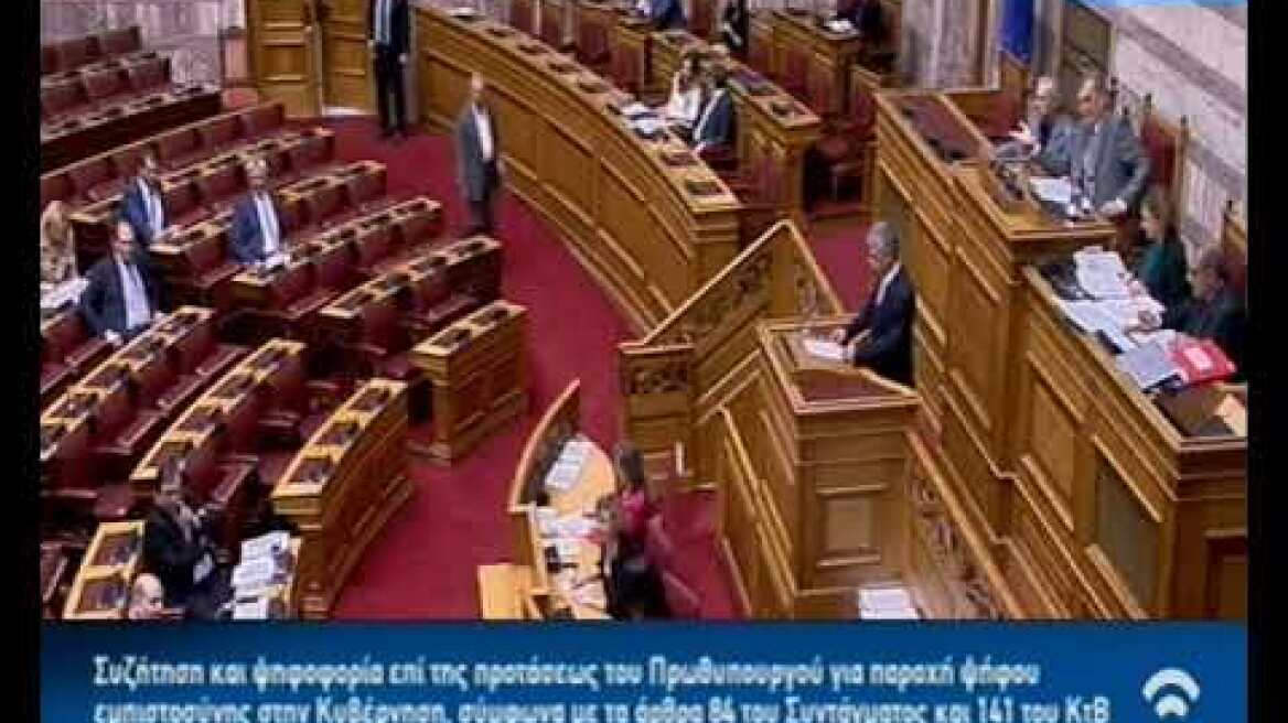 Πυρ και μανία ο Κοτζιάς φώναζε στη Βουλή ότι του άλλαξαν την ώρα ομιλίας