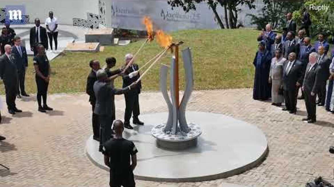 Video: Jean-Claude Juncker almost sets Rwandan First Lady on fire