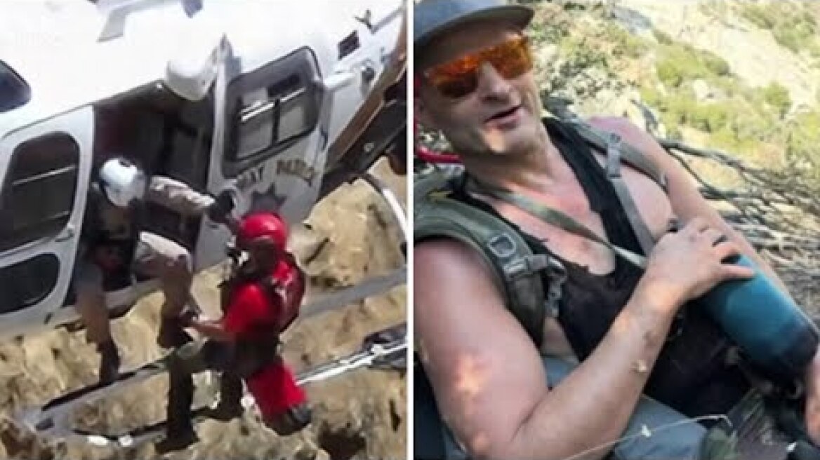 Hiker rescued after being trapped for 2 days behind California waterfall
