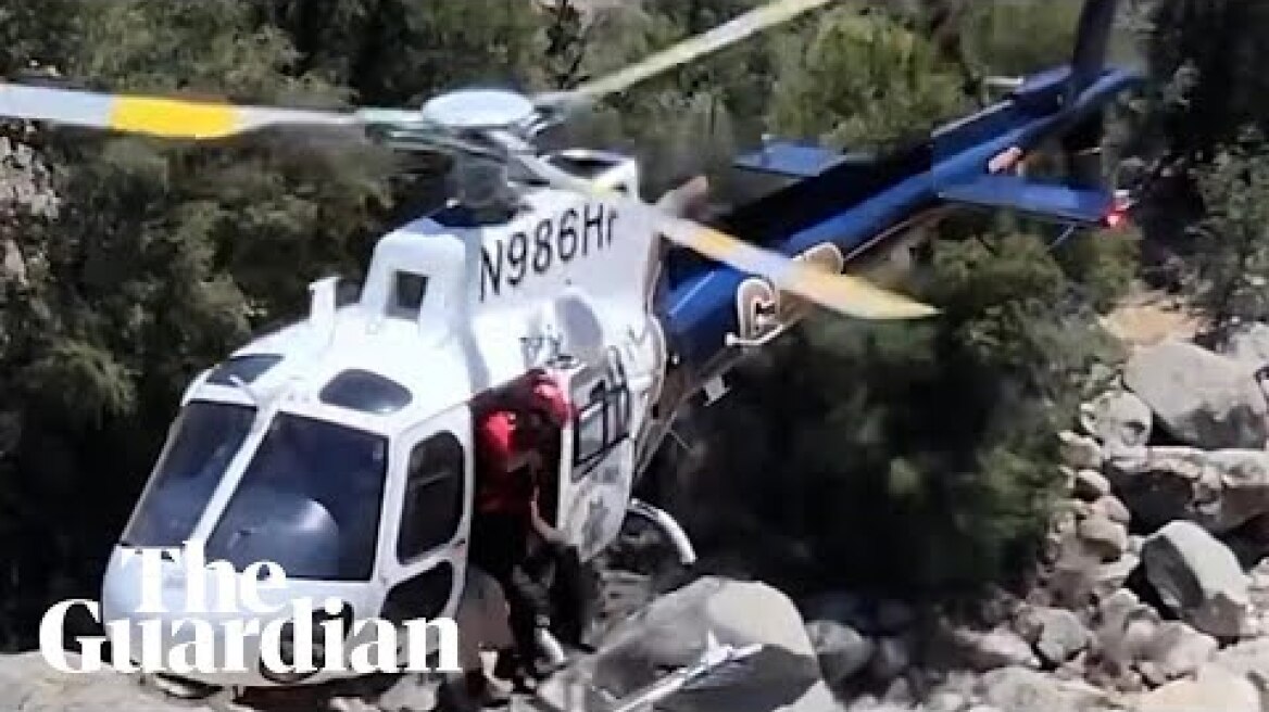 Police rescue California man trapped behind waterfall for two days