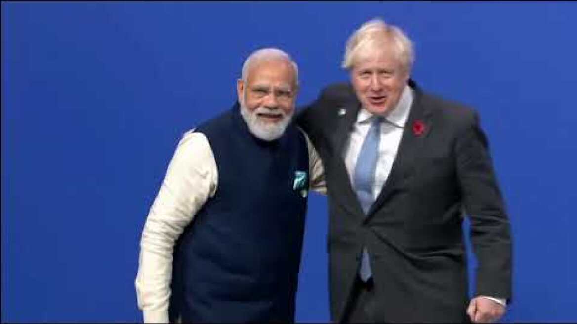 PM Narendra Modi with world leaders at COP26 summit in Glasgow, UK