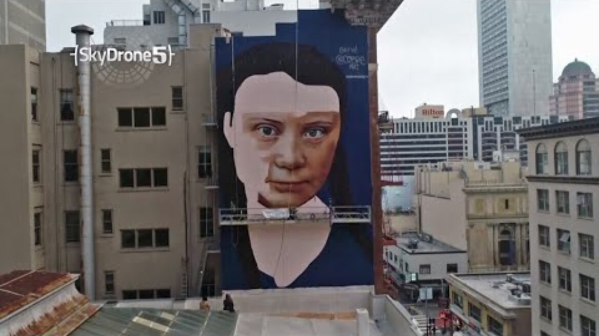 Mural in Downtown S.F. Depicts Swedish Teen Climate Activist Greta Thunberg