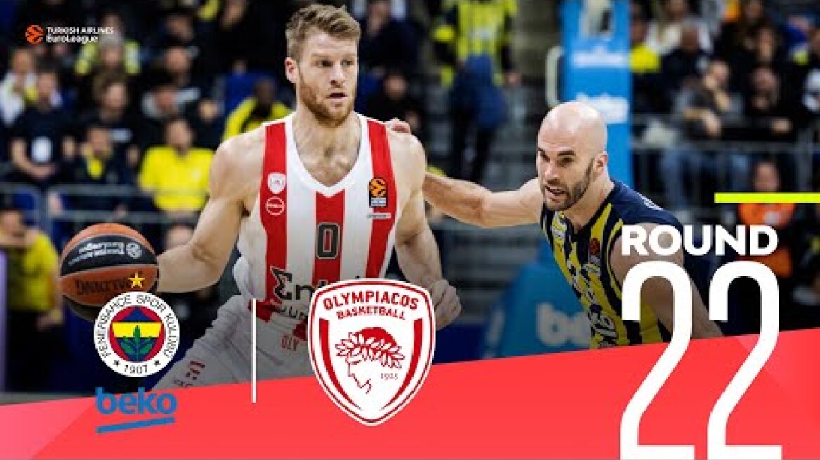 Olympiacos thrashes Fenerbahce in Istanbul! | Round 22, Highlights | Turkish Airlines EuroLeague