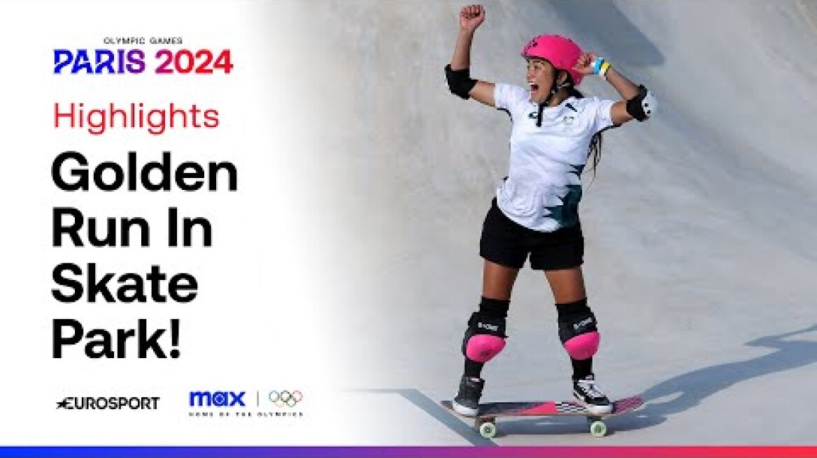 Golden Medal Skate Run for Arisa Trew 😃 | #Paris2024 Highlights | #Olympics
