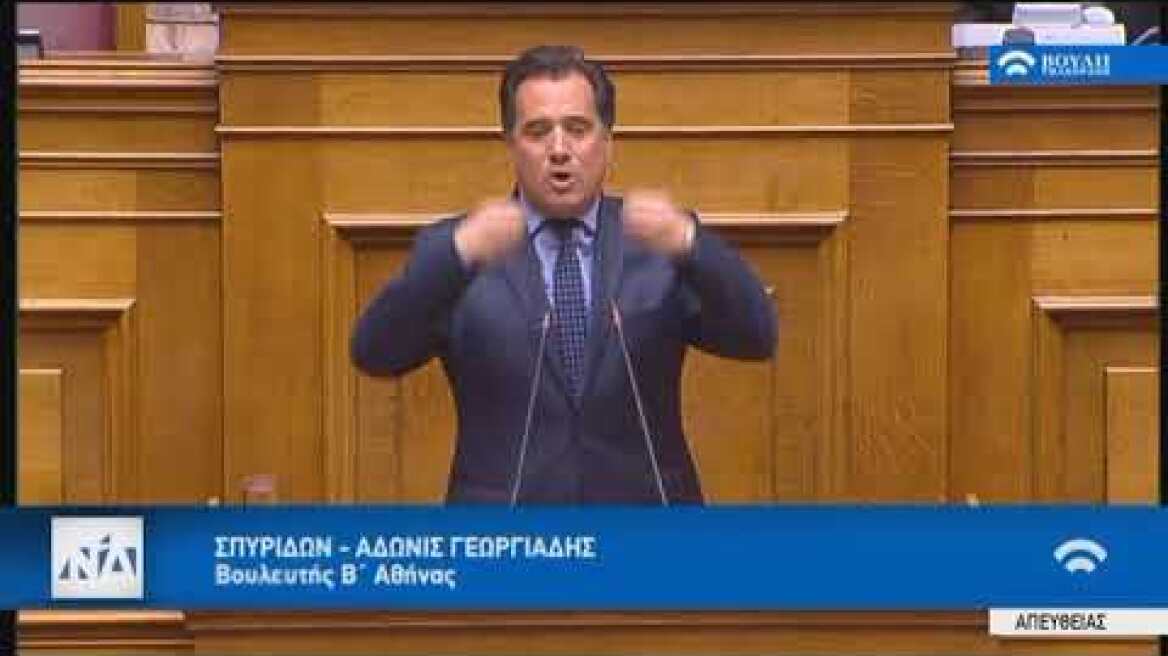 Ομιλία Άδωνι Γεωργιάδη για τον αιγιαλό & την εθελοντική εισφορά εφοπλιστών 15/04/2019