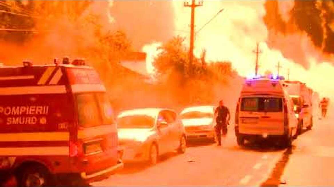 IMAGINI BRUT CU A DOUA DEFLAGRAȚIE DE LA CREVEDIA