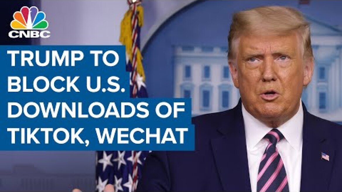 President Donald Trump to block U.S. downloads of TikTok and WeChat on Sunday
