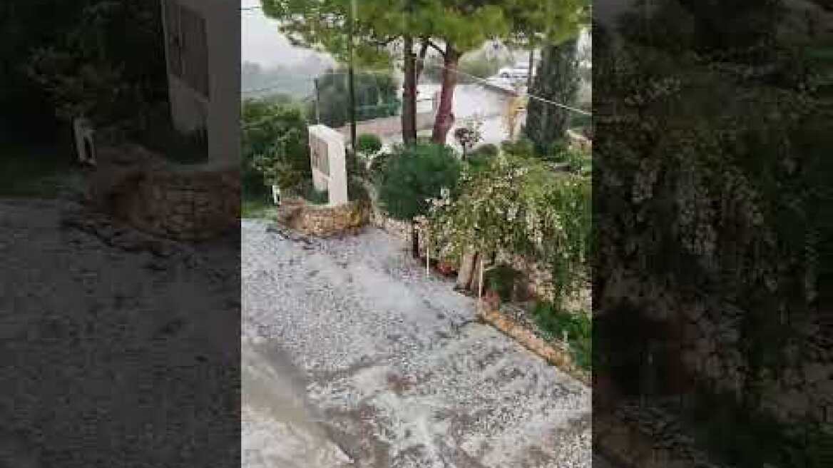 Χαλαζόπτωση στην Κεφαλονιά