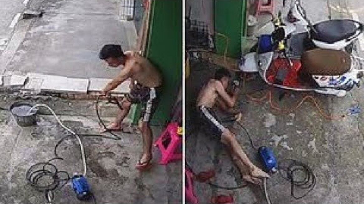 Miracle garage worker electrocuted for 20 seconds survives