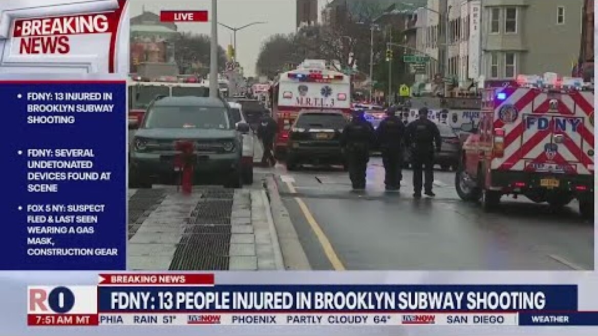 Brooklyn subway shooting new details: 13 injured, undetonated devices found | LiveNOW from FOX