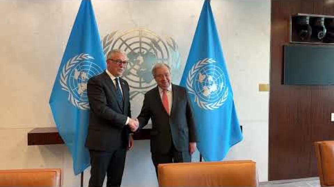 Συνάντηση Ρουσόπουλου Guterres στη Νέα Υόρκη