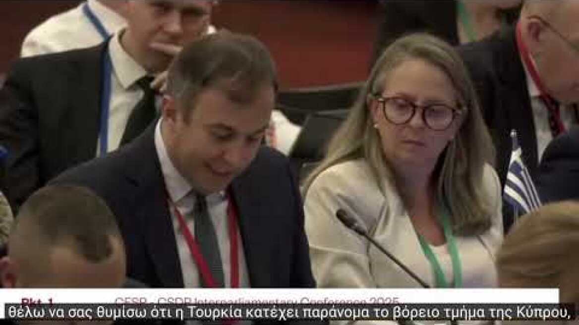 Tasos Hatzivasiliou at the Inter -Parliamentary Conference on the CSDA and KEPPA