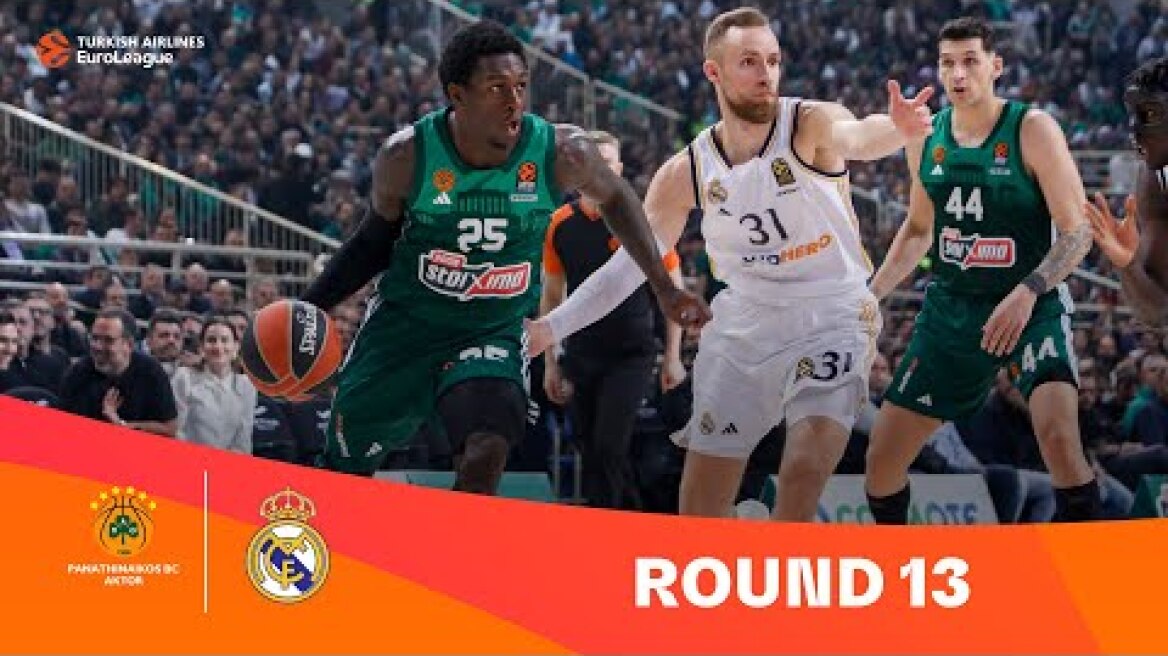 Panathinaikos AKTOR Athens-Real Madrid | Round 13 Highlights | 2023-24 Turkish Airlines EuroLeague