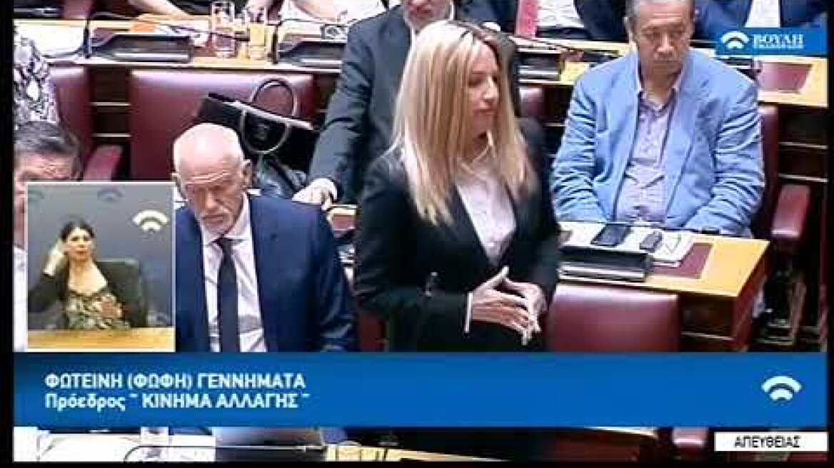 Φώφη Γεννηματά: Έκκληση για ρεαλιστική και αποτελεσματική λύση στο θέμα του ασύλου