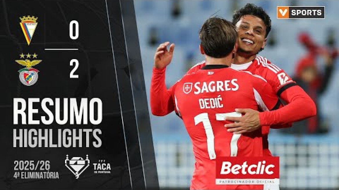 Resumo: Atlético CP 0-2 Benfica (Taça de Portugal 25/26)