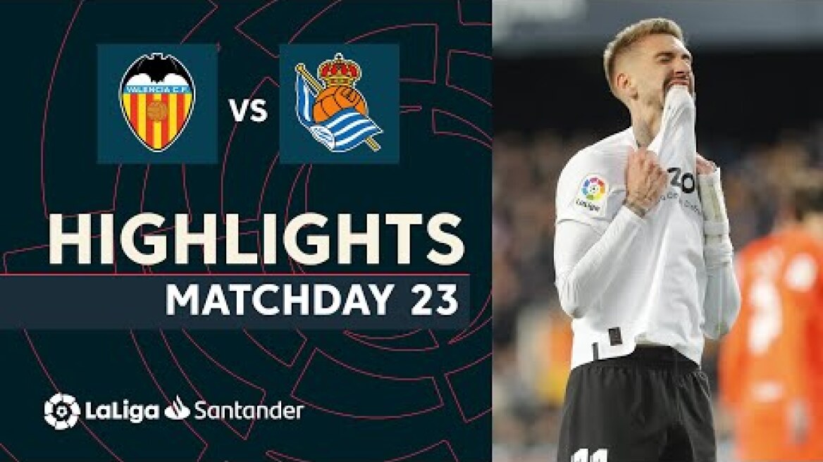 Resumen de Valencia CF vs Real Sociedad (1-0)