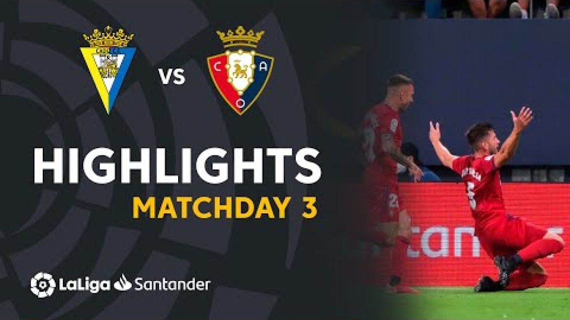 Resumen de Cádiz CF vs CA Osasuna (2-3)
