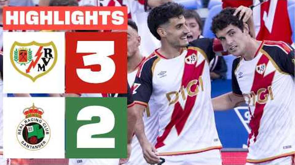 RAYO VALLECANO 3 - 2 R. RACING CLUB | RESUMEN LALIGA EA SPORTS