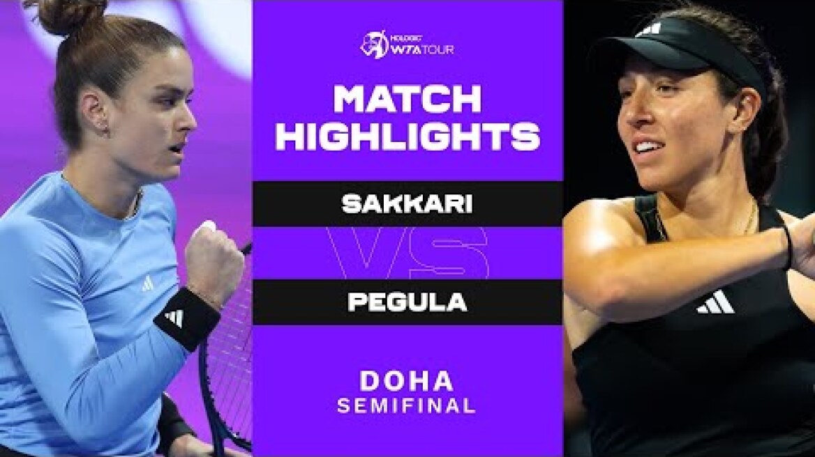 Maria Sakkari vs. Jessica Pegula | 2023 Doha Semifinal | WTA Match Highlights