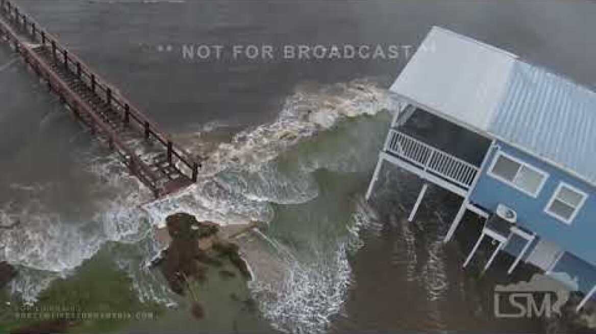 08-05-2024 Steinhatchee, FL - Hurricane Debby Landfall and Storm Surge via drone