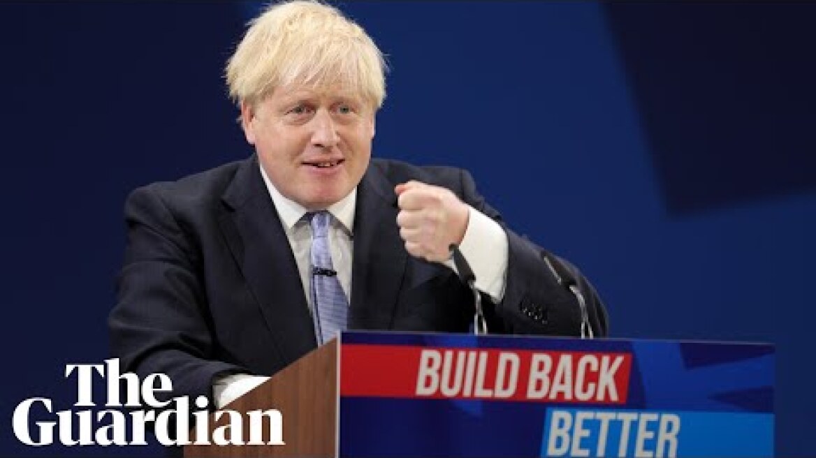 Johnson gives speech at Conservative party conference – watch live
