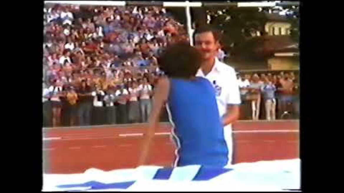 4/8/1978  record mondiale di Sara Simeoni  nel salto in alto 2.01 prima donna a superare i 2 metri.