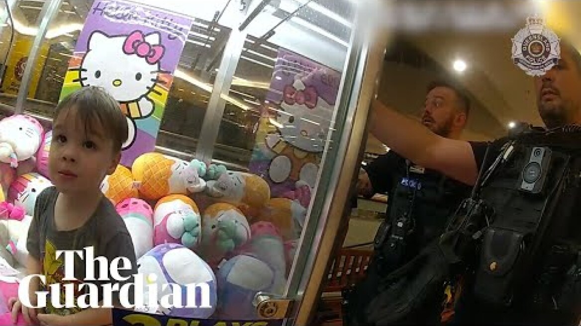 Boy stuck in Hello Kitty claw machine rescued by Queensland police in Brisbane